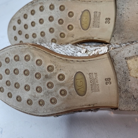 Attilo Giusti Leombruni AGL Made in Italy Sequin Loafer Size 36 - Picture 14 of 15